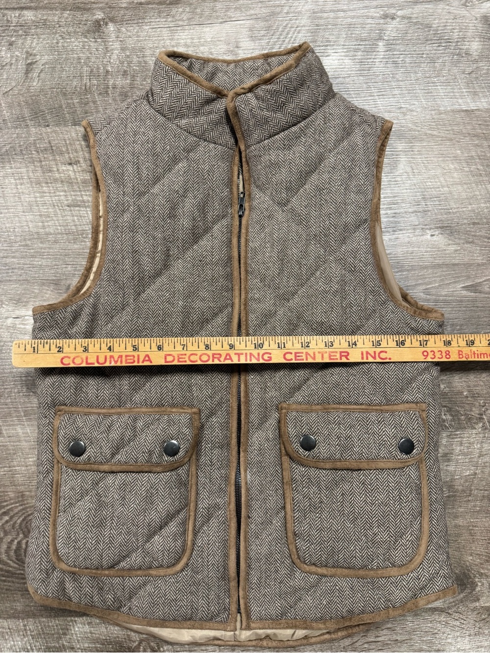 Altard State Brown Quilted Full Zip Vest Size Small - Picture 4 of 7